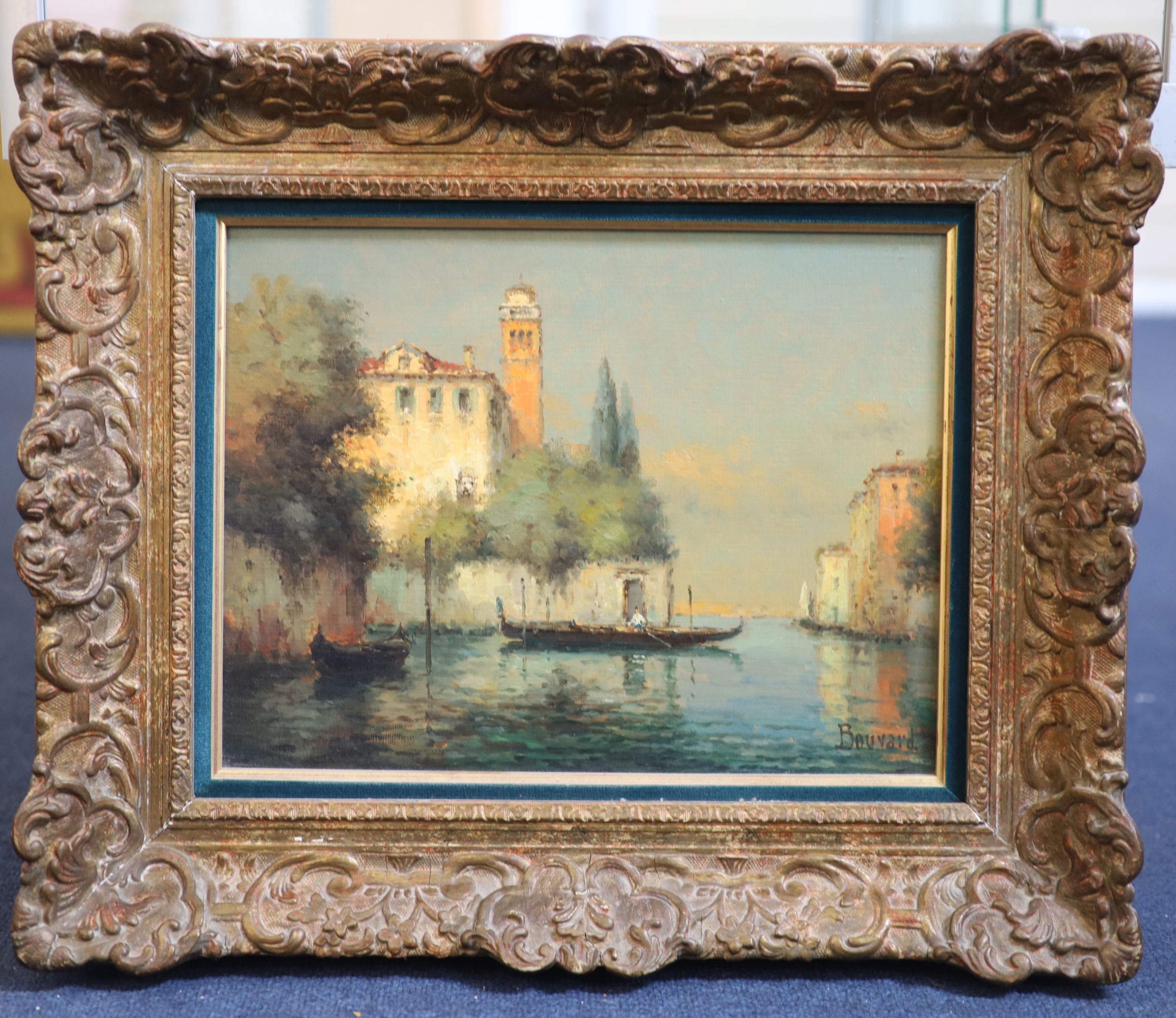 § A. Bouvard Jnr (1870-1956) Venetian canal scene 10.25 x 13.5in.